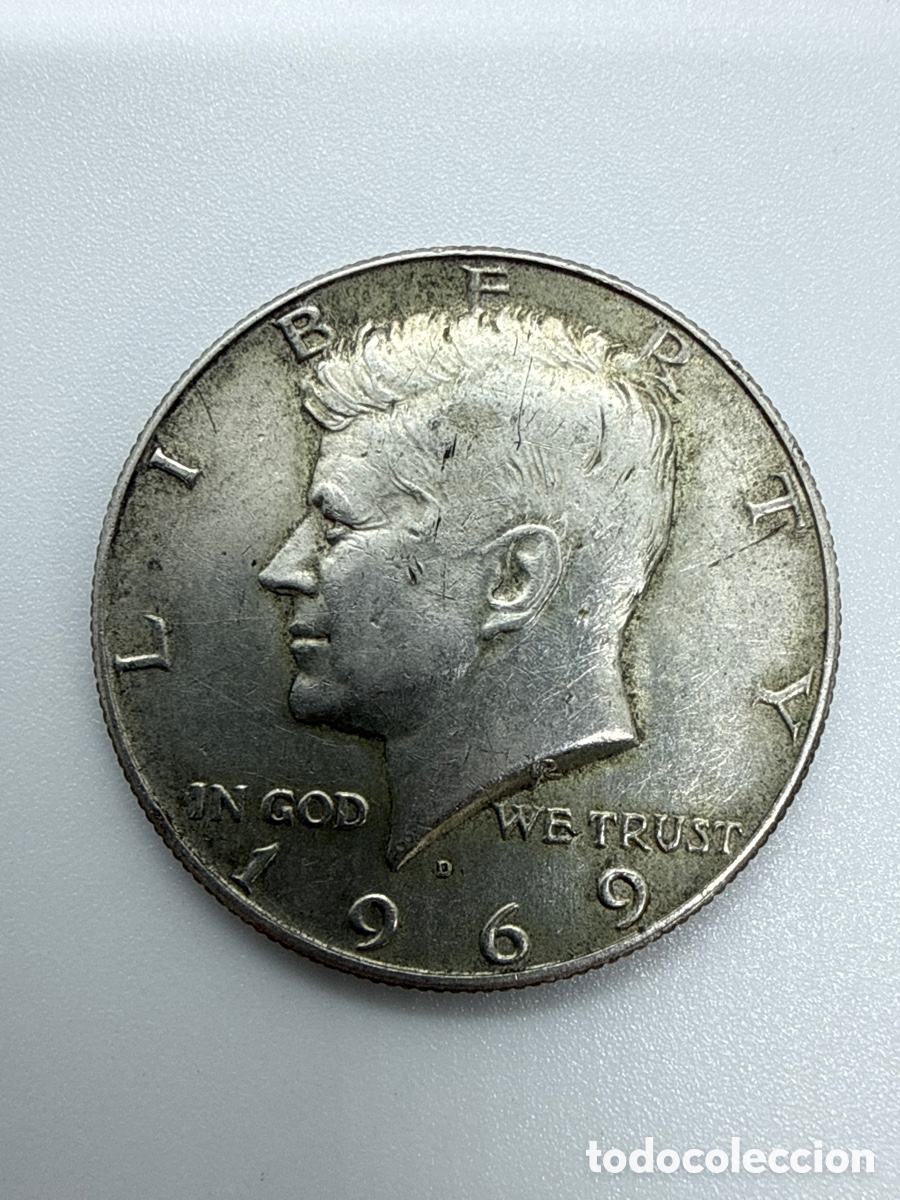 Monedas antiguas de Am&eacute;rica: Moneda de plata 1969 D - Foto 1