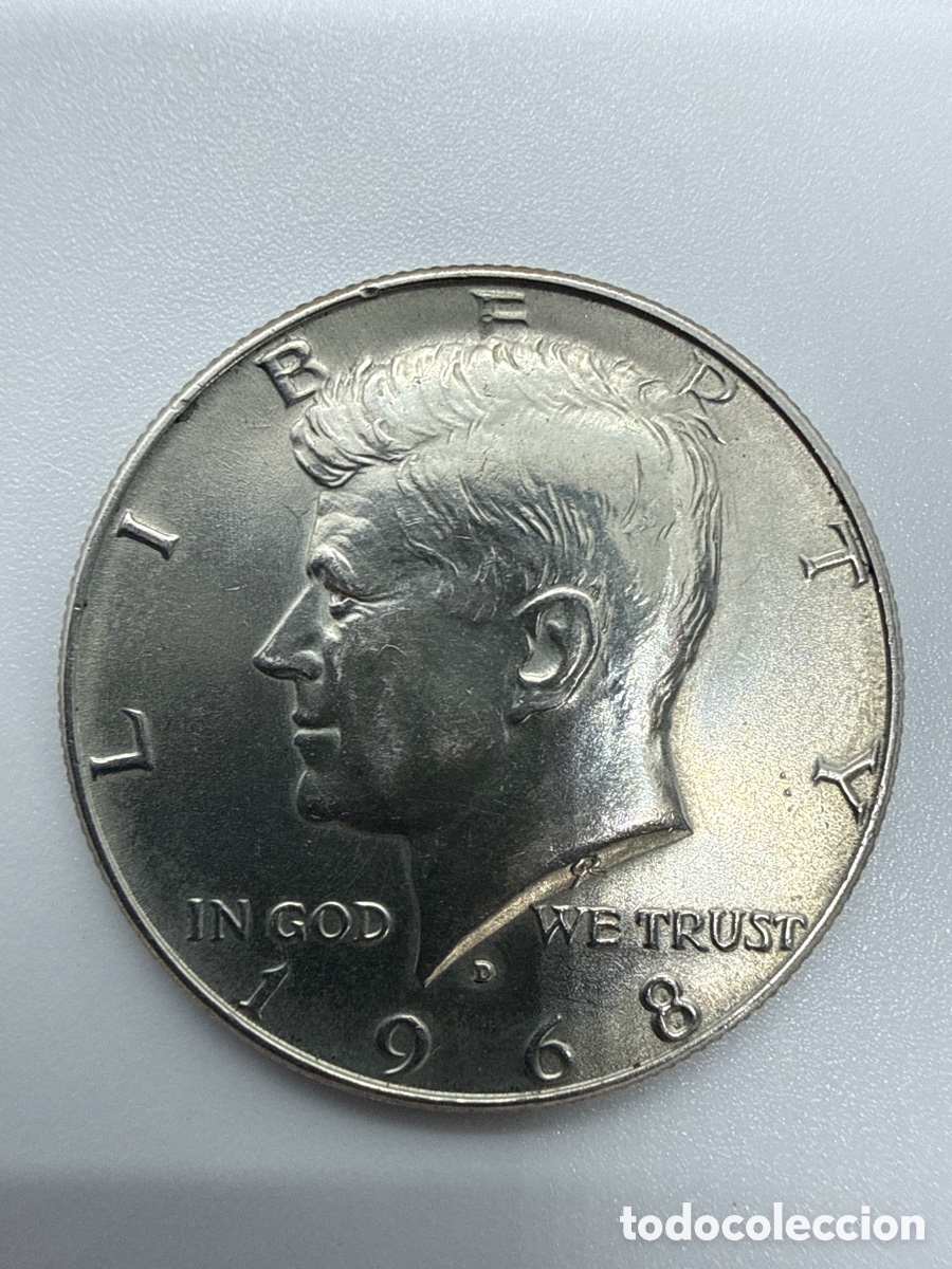 Monedas antiguas de Am&eacute;rica: Moneda de plata 1968 D - Foto 1