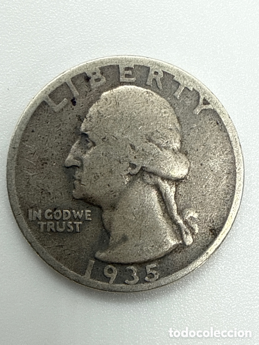 Monedas antiguas de Am&eacute;rica: Moneda de plata 1935 usa - Foto 1