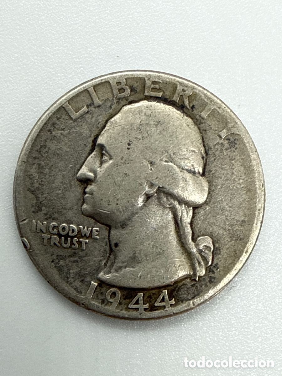 Monedas antiguas de Am&eacute;rica: Moneda de plata 1944 usa - Foto 1