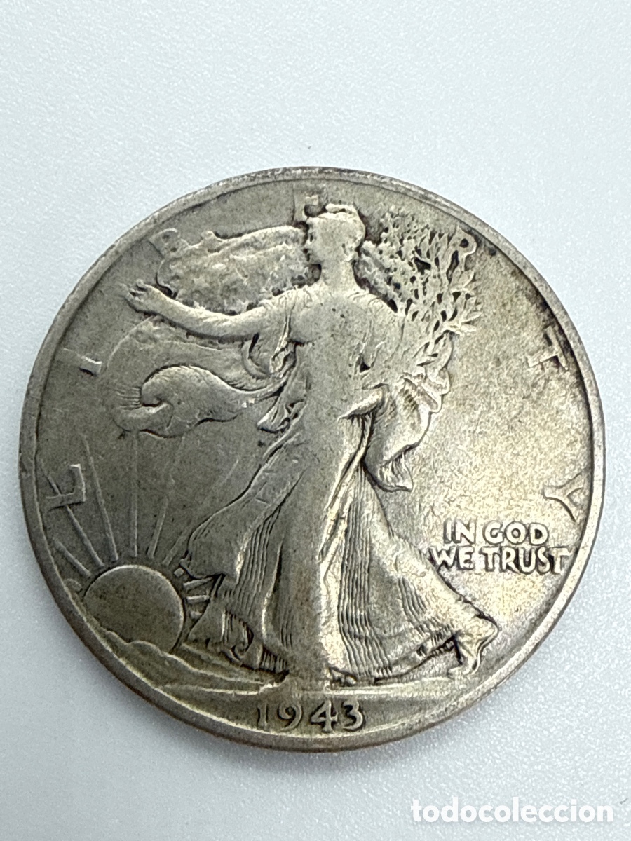 Monedas antiguas de Am&eacute;rica: Moneda de plata 1943 usa - Foto 1
