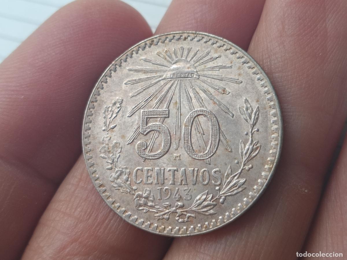 Monedas antiguas de Am&eacute;rica: MEXICO 50 CENTAVOS 1943 DE PLATA