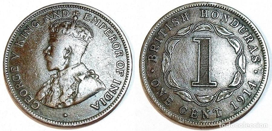 Old Coins of America: HONDURAS BRIT&Aacute;NICA - 1 CENT - 1914 - E.B.C. - ESCASA