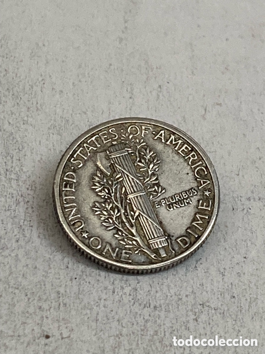 Monedas antiguas de Am&eacute;rica: Moneda de plata One dime 1942 /M45 - Foto 2