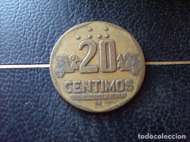 Monedas antiguas de Am&eacute;rica: PERU 20 CENTIMOS 1991