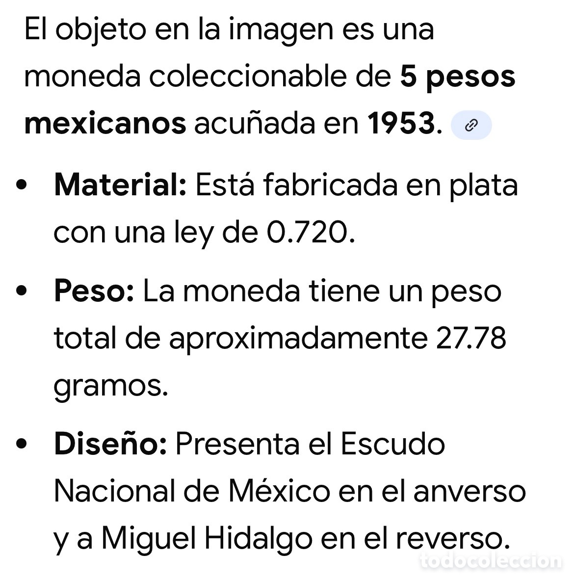 Monedas antiguas de Am&eacute;rica: Moneda de plata M&eacute;xico - Foto 5