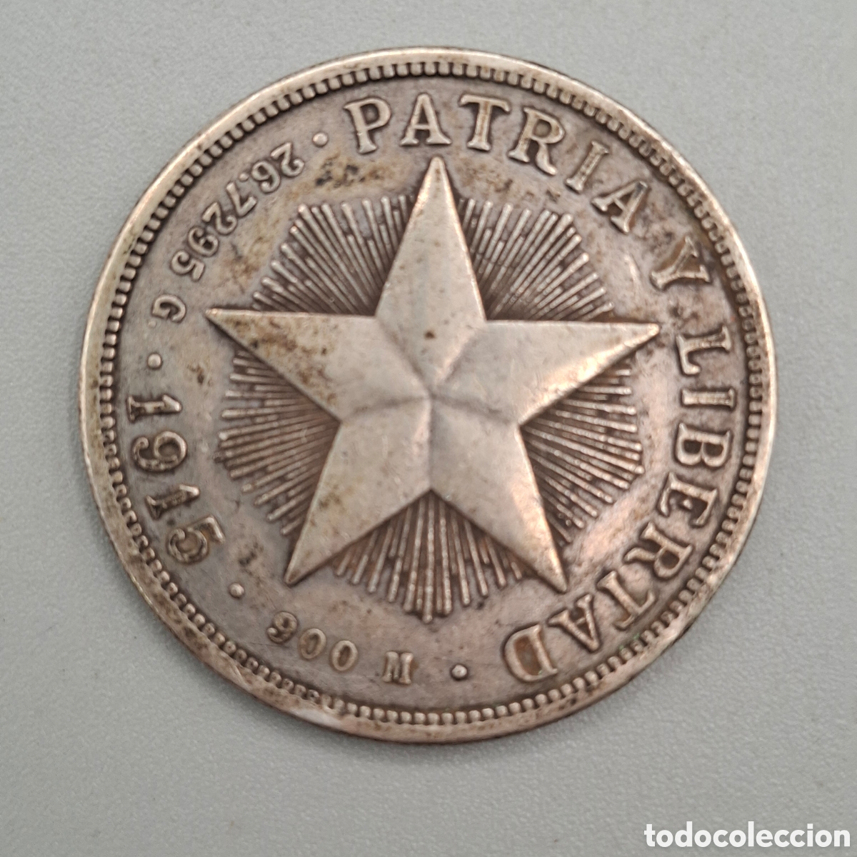 Monedas antiguas de Am&eacute;rica: MONEDA PLATA. 1 PESO CUBANO. REPUBLICA DE CUBA 1915