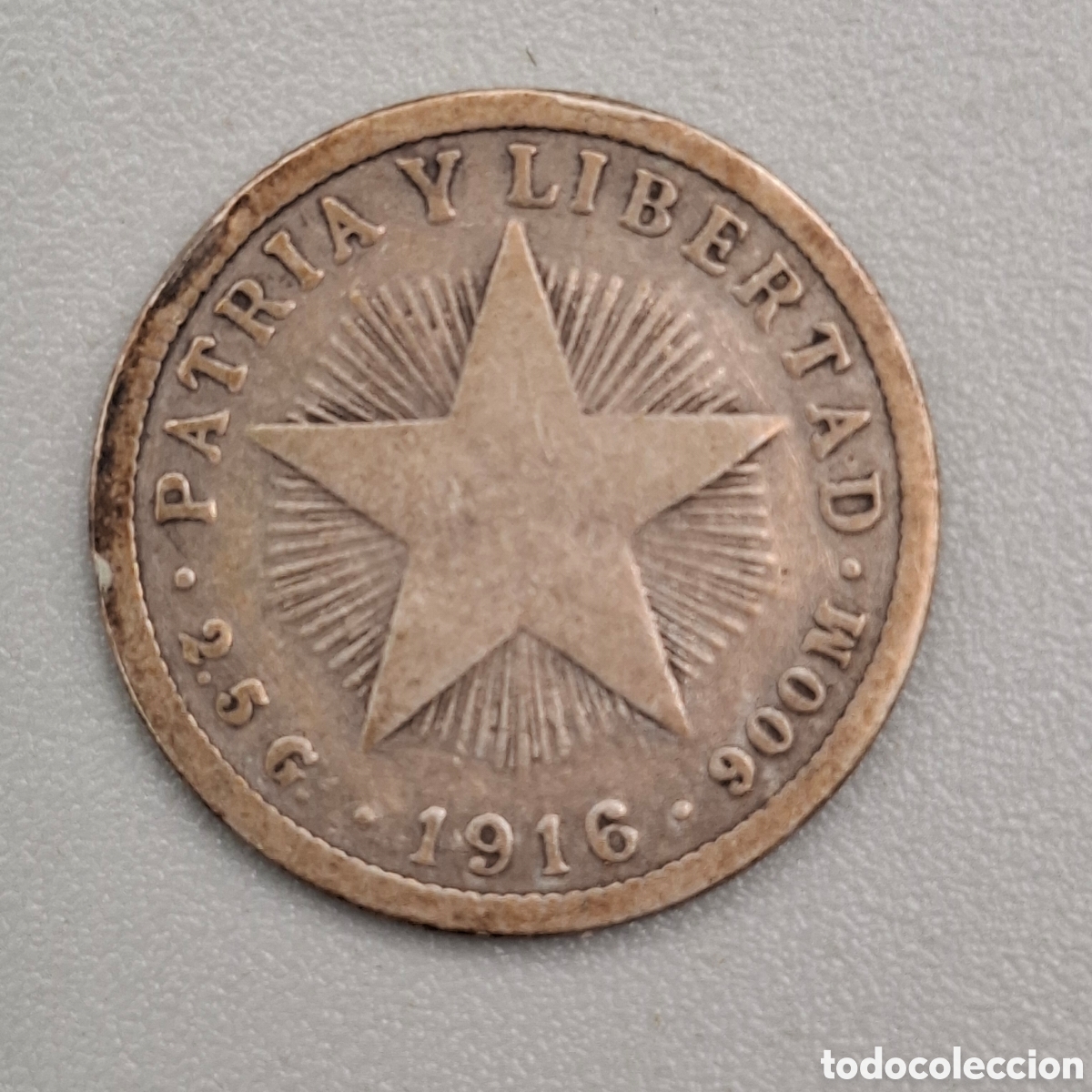 Monedas antiguas de Am&eacute;rica: MONEDA PLATA CUBANA DE 10 CENTAVOS. REPUBLICA DE CUBA 1916