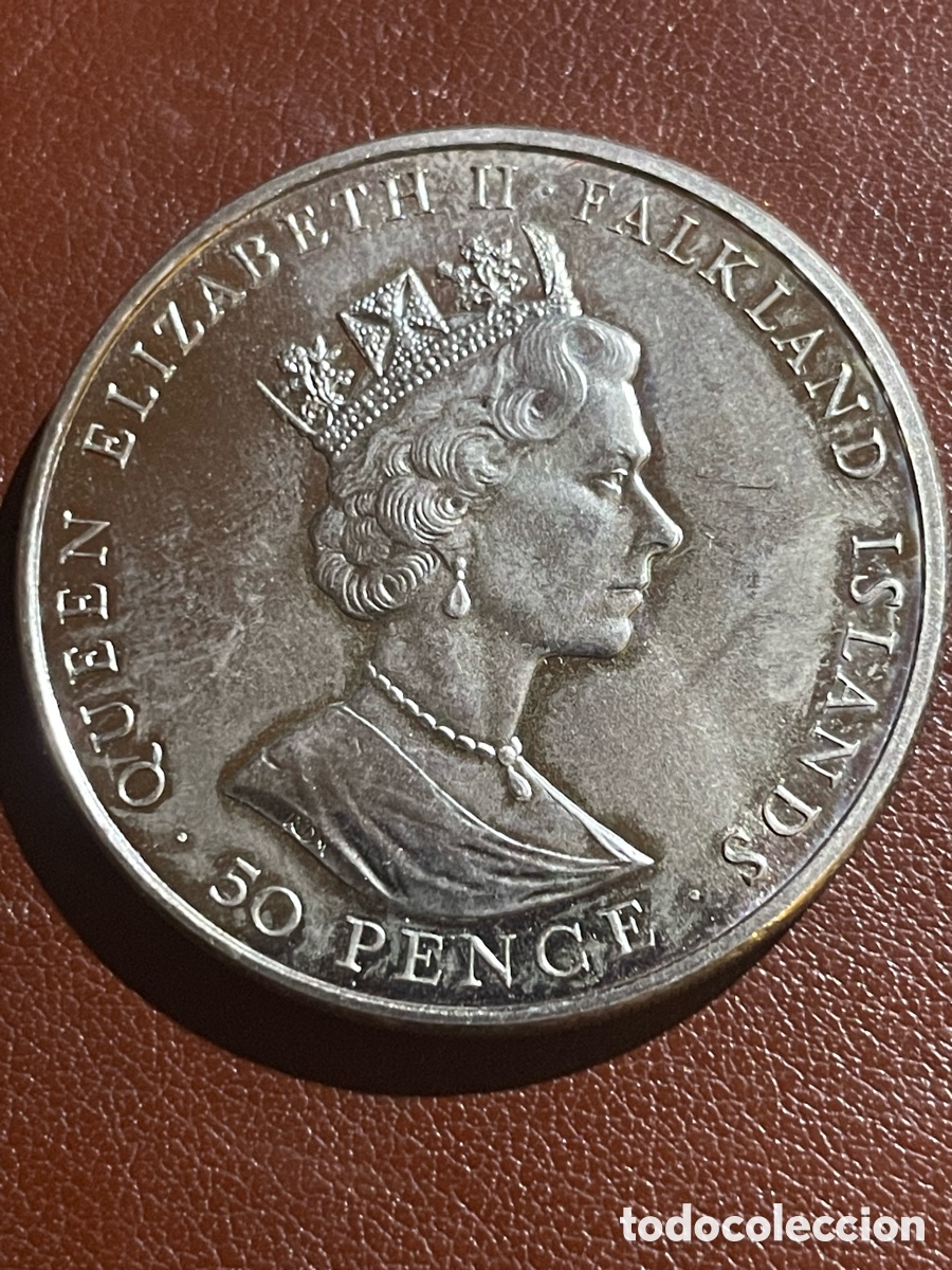 Monedas antiguas de Am&eacute;rica: Moneda islas Malvinas - Foto 2