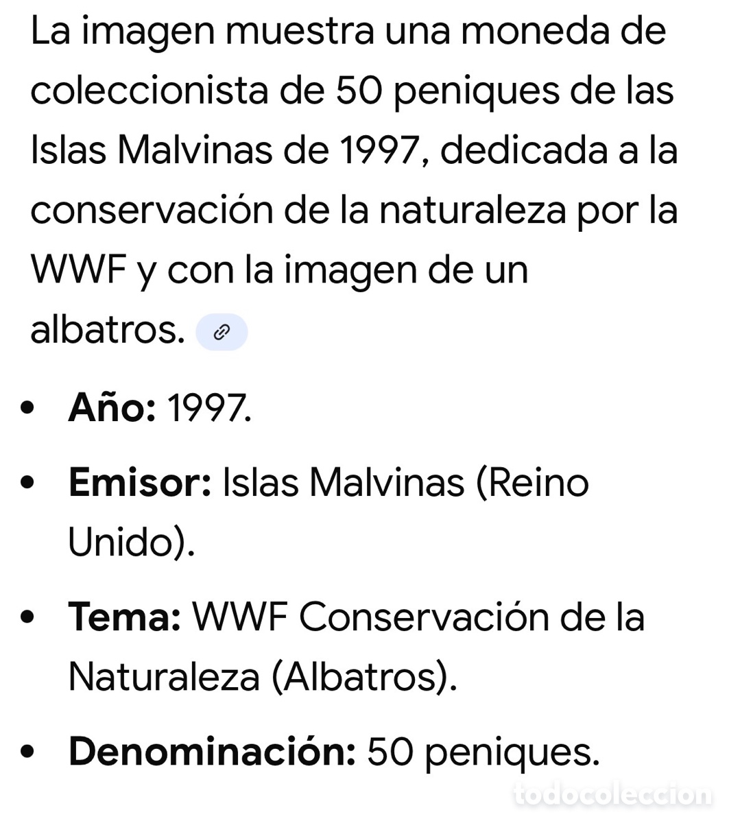 Monedas antiguas de Am&eacute;rica: Moneda islas Malvinas - Foto 5