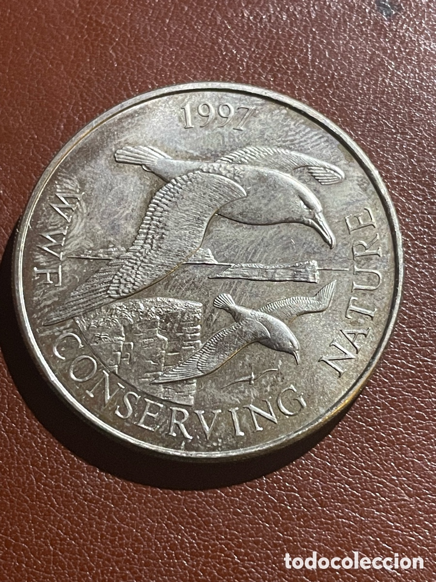 Monedas antiguas de Am&eacute;rica: Moneda islas Malvinas - Foto 1