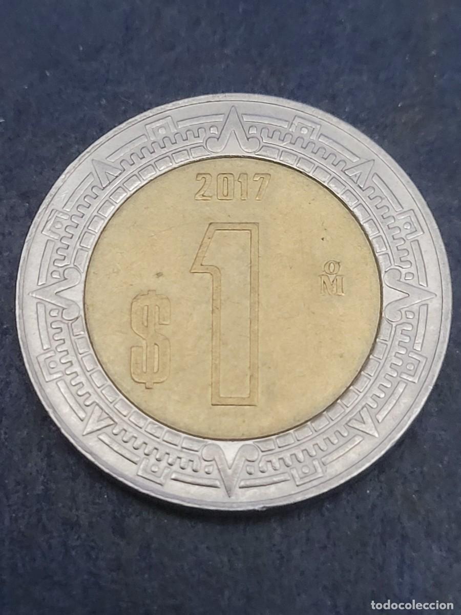 Monedas antiguas de Am&eacute;rica: Moneda 1 peso 2017 M&eacute;jico - Foto 2