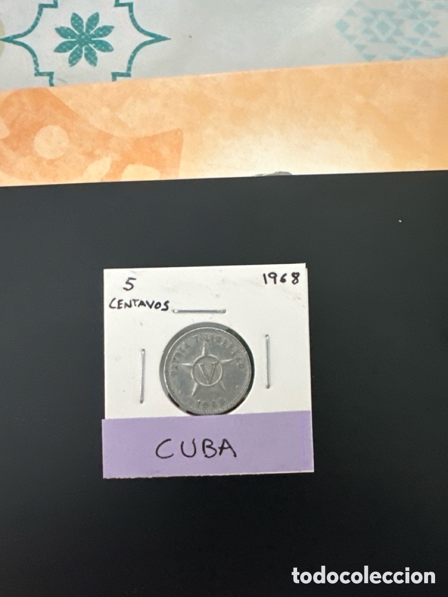 Monedas antiguas de Am&eacute;rica: Moneda de Cuba de 5 centavos a&ntilde;o 1968 - Foto 1