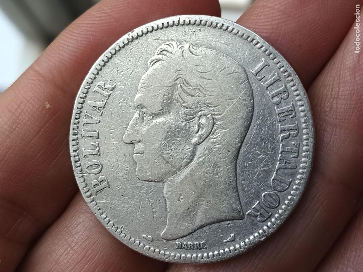 Monedas antiguas de Am&eacute;rica: Venezuela. Bol&iacute;var fuerte de plata de 1910