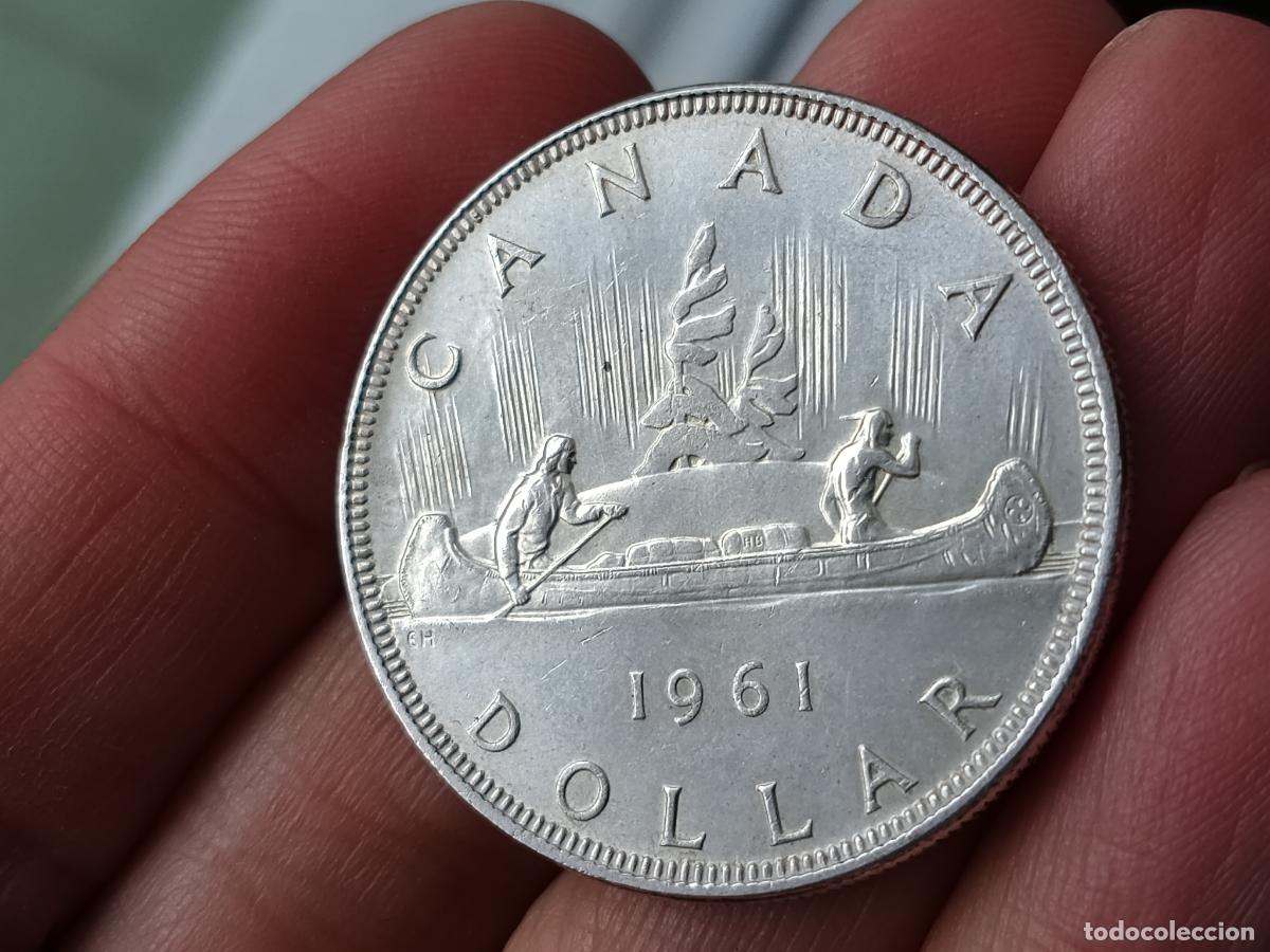 Monedas antiguas de Am&eacute;rica: Canada, (One) 1 Dollar 1961 Plata - Foto 1
