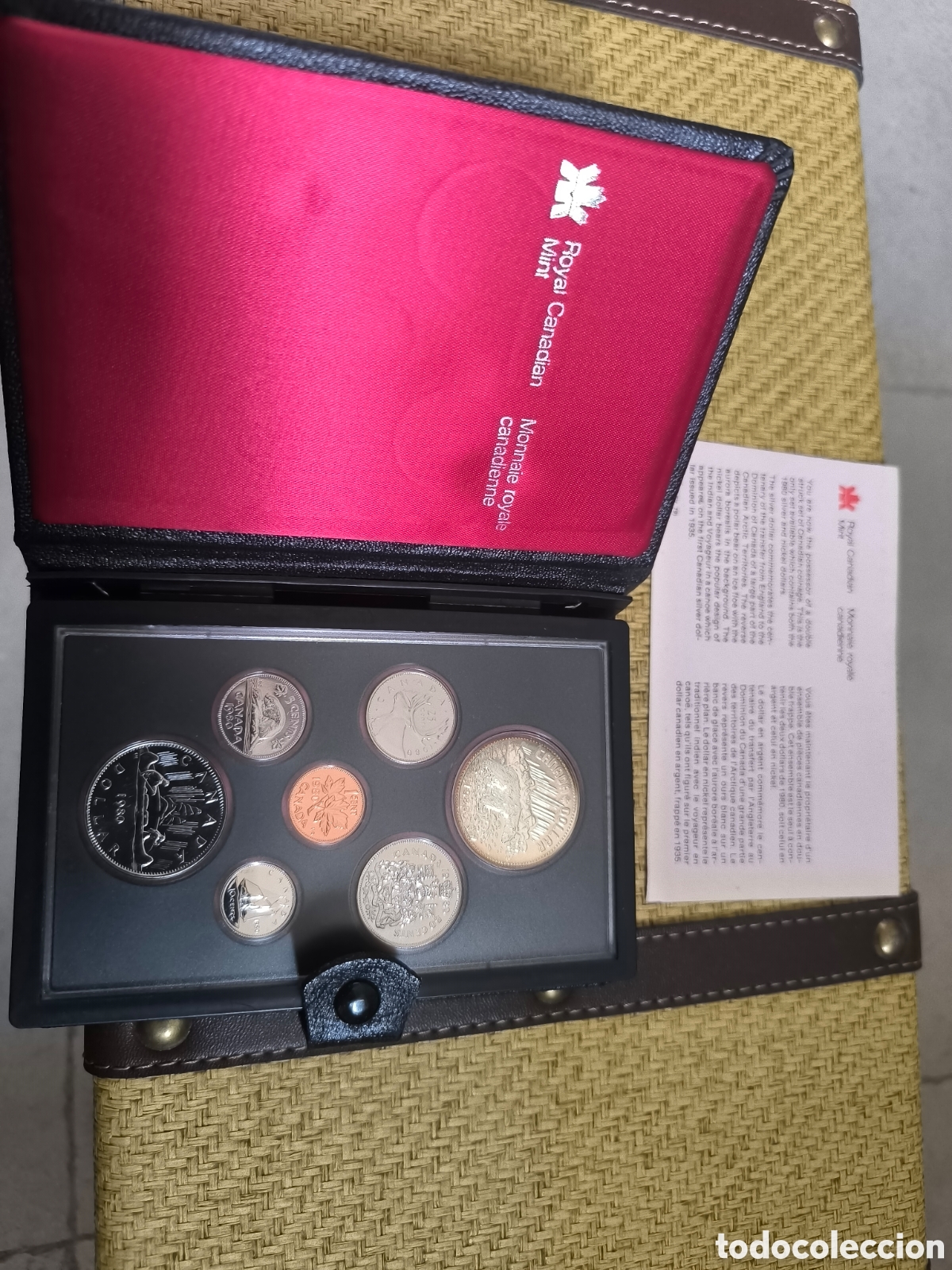 Monedas antiguas de Am&eacute;rica: Set de monedas royald mind. 1980. Canad&aacute;.