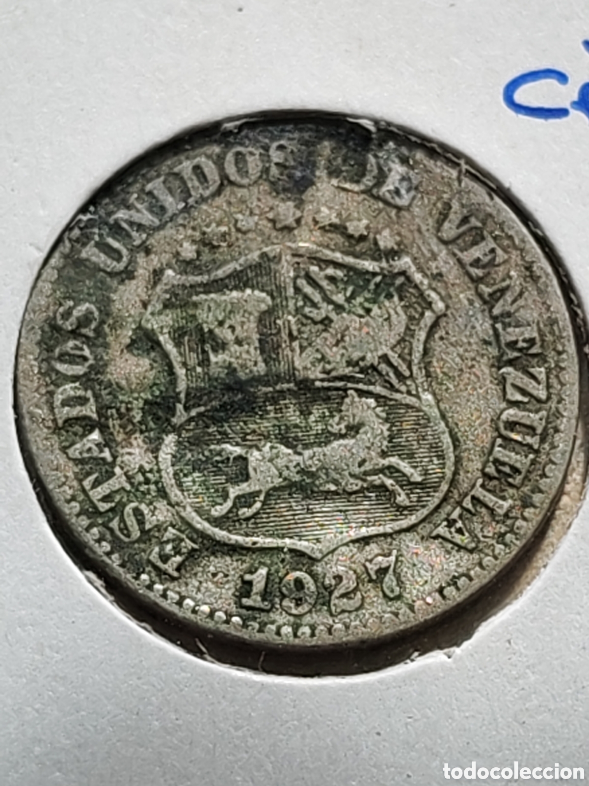 Monedas antiguas de Am&eacute;rica: Venezuela. 5 centimos. 1927. - Foto 3