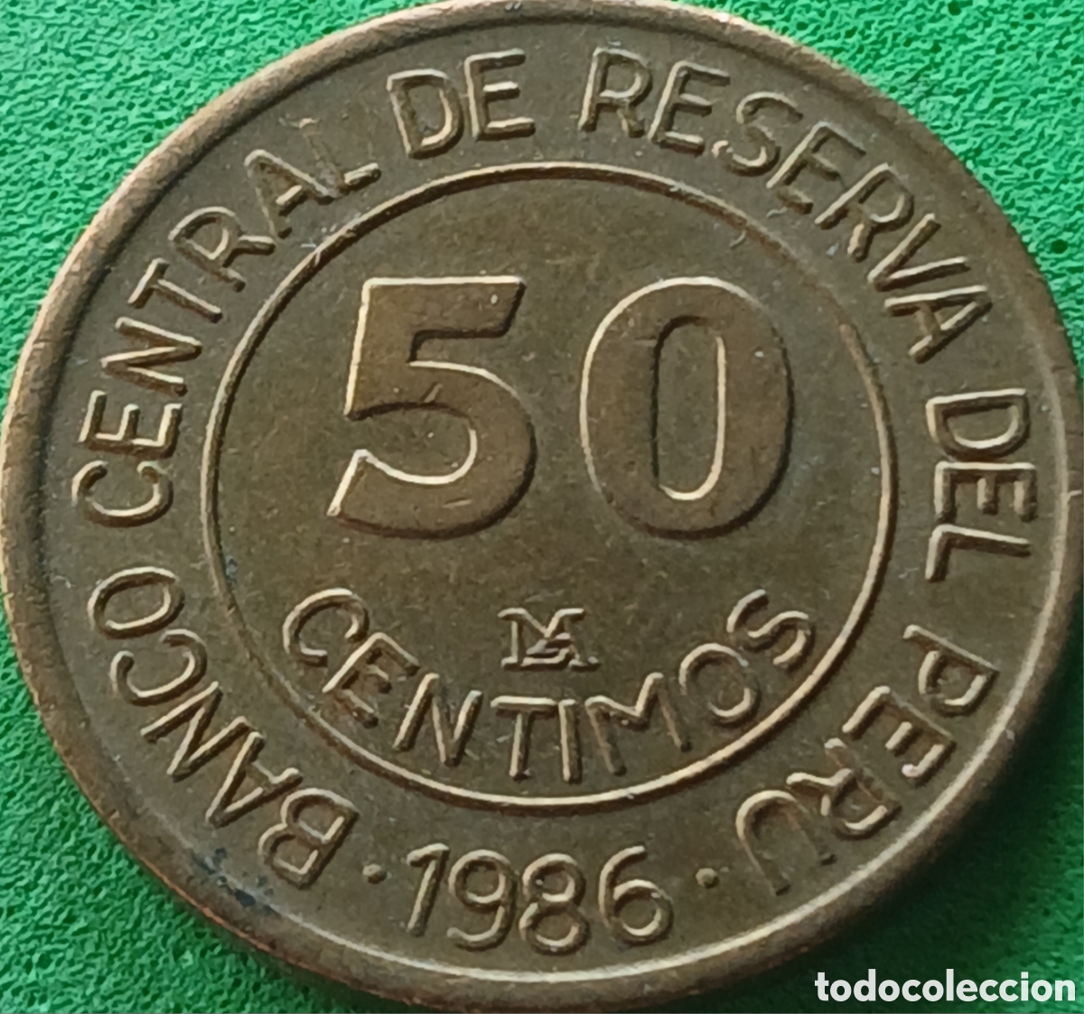 Monedas antiguas de Am&eacute;rica: Per&uacute; 50 centimos 1986 km#295
