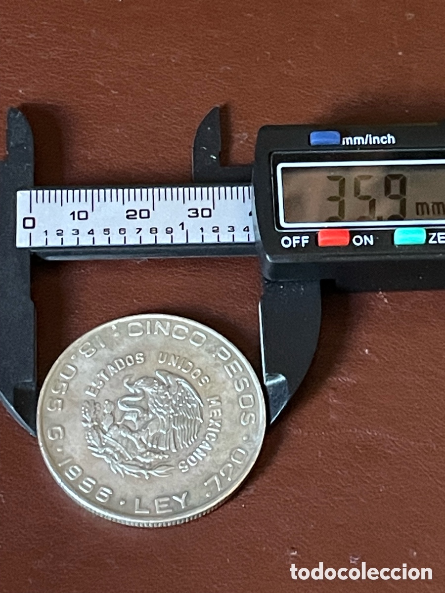 Monedas antiguas de Am&eacute;rica: Moneda PLATA M&eacute;xico hidalgo - Foto 4
