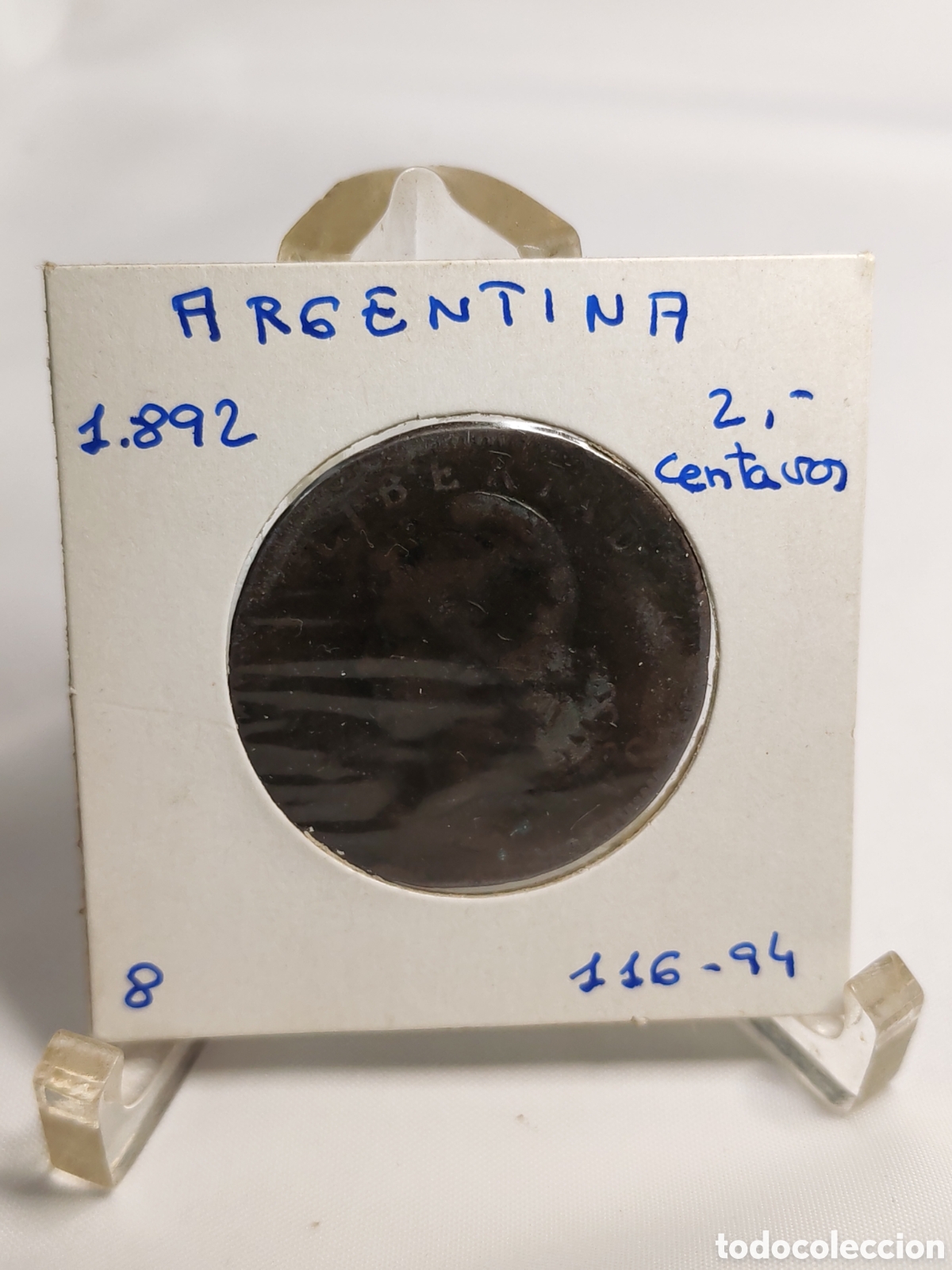 Monedas antiguas de Am&eacute;rica: Argentina. 2 centavos. 1892. - Foto 1