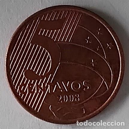Monedas antiguas de Am&eacute;rica: BRASIL 5 centavos 2008 - Foto 2