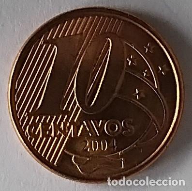 Monedas antiguas de Am&eacute;rica: BRASIL 10 centavos 2004 - Foto 2