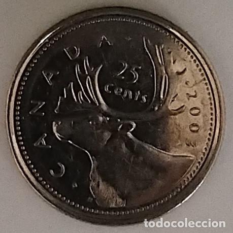 Monedas antiguas de Am&eacute;rica: CANADA 25 centavos 2003 - Foto 2
