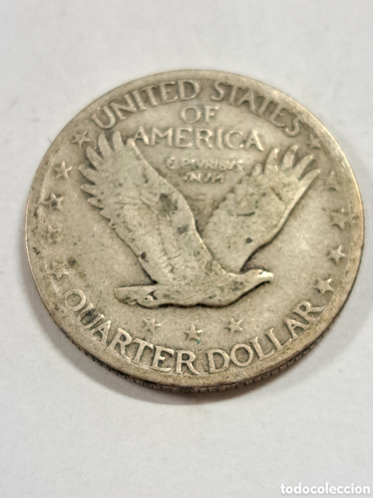 Monedas antiguas de Am&eacute;rica: 1/4 de d&oacute;lar de plata sin fecha EEUU - Foto 2