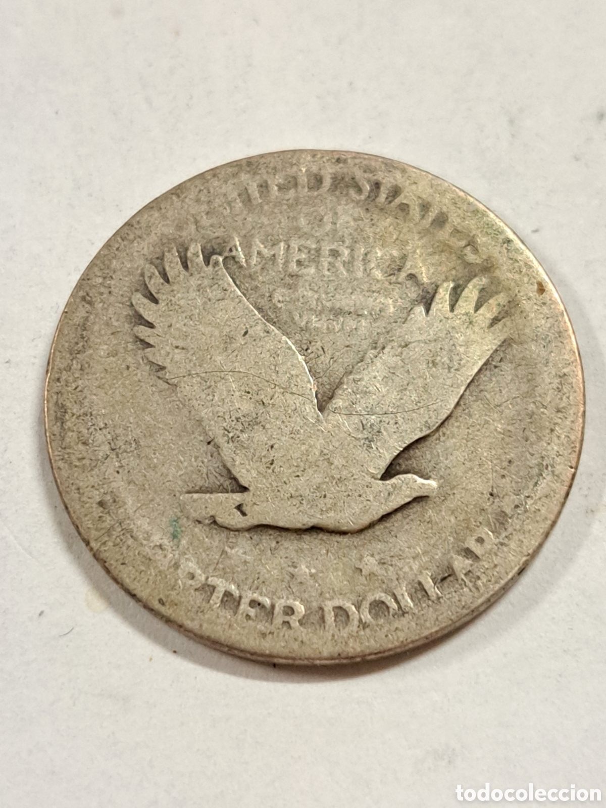 Monedas antiguas de Am&eacute;rica: 1/4 de d&oacute;lar de plata sin fecha EEUU - Foto 2