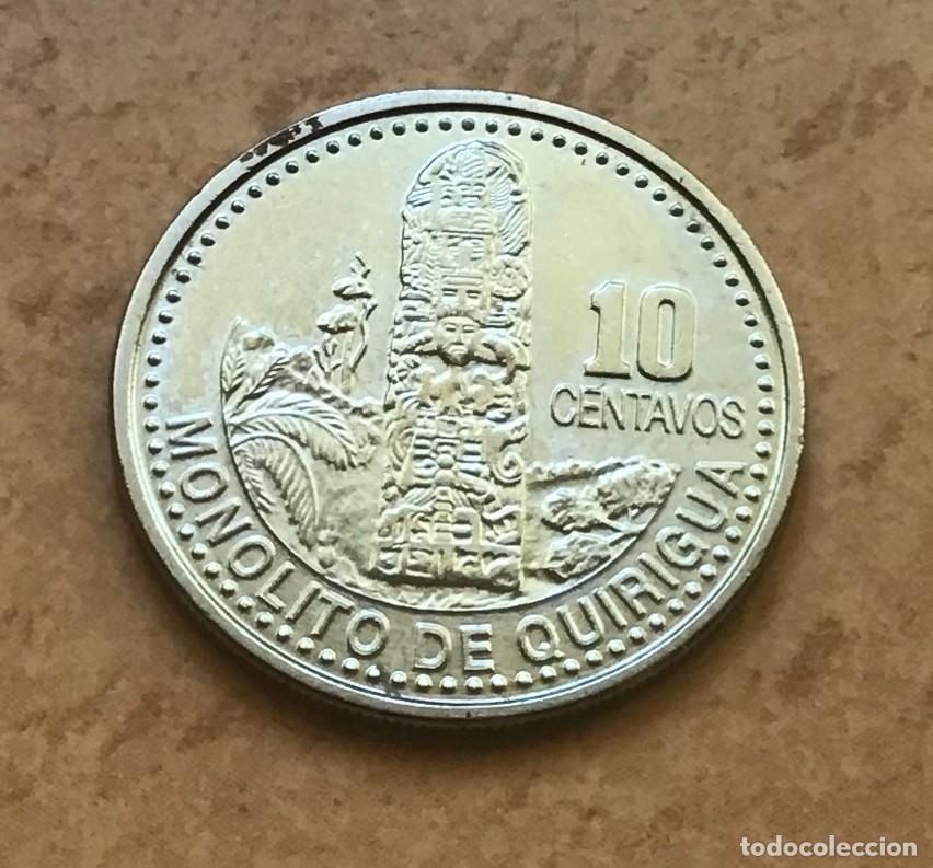Monedas antiguas de Am&eacute;rica: 10 centavos de Guatemala. A&ntilde;o 2008 - Foto 1