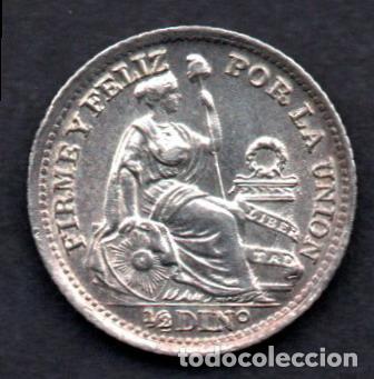 Monedas antiguas de Am&eacute;rica: PERU - 1/2 DINERO de PLATA 1916