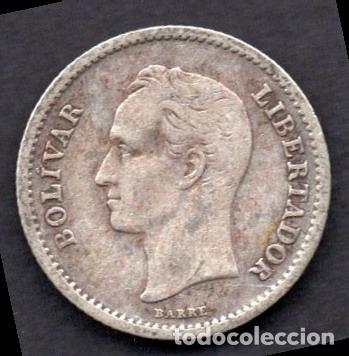 Monedas antiguas de Am&eacute;rica: VENEZUELA - 25 CENTIMOS de BOLIVAR de PLATA 1946