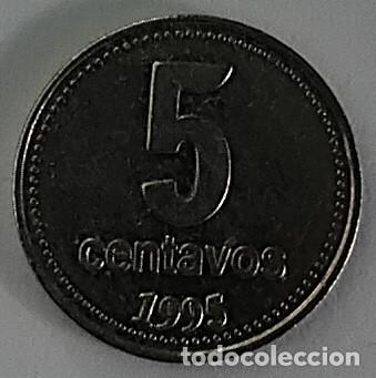 Monedas antiguas de Am&eacute;rica: ARGENTINA 5 centavos 1995 - Foto 2