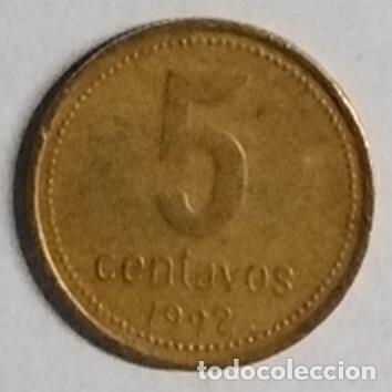 Monedas antiguas de Am&eacute;rica: ARGENTINA 5 centavos 1992 - Foto 2