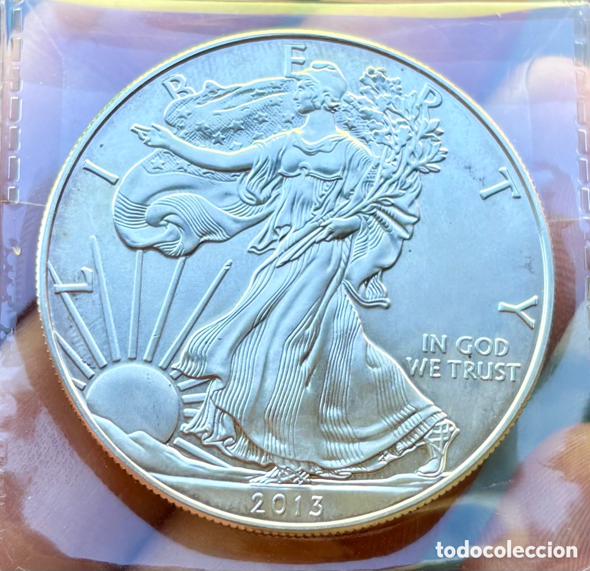 Monedas antiguas de Am&eacute;rica: Moneda PLATA USA 1 D&oacute;lar 2013 Liberty. 1 Onza. Oz