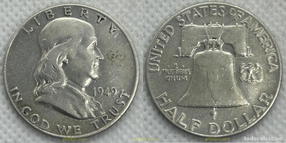 Monedas antiguas de Am&eacute;rica: 4406 ESTADOS UNIDOS 1949 MEDIO D&Oacute;LAR 1949 ESTADOS UNIDOS