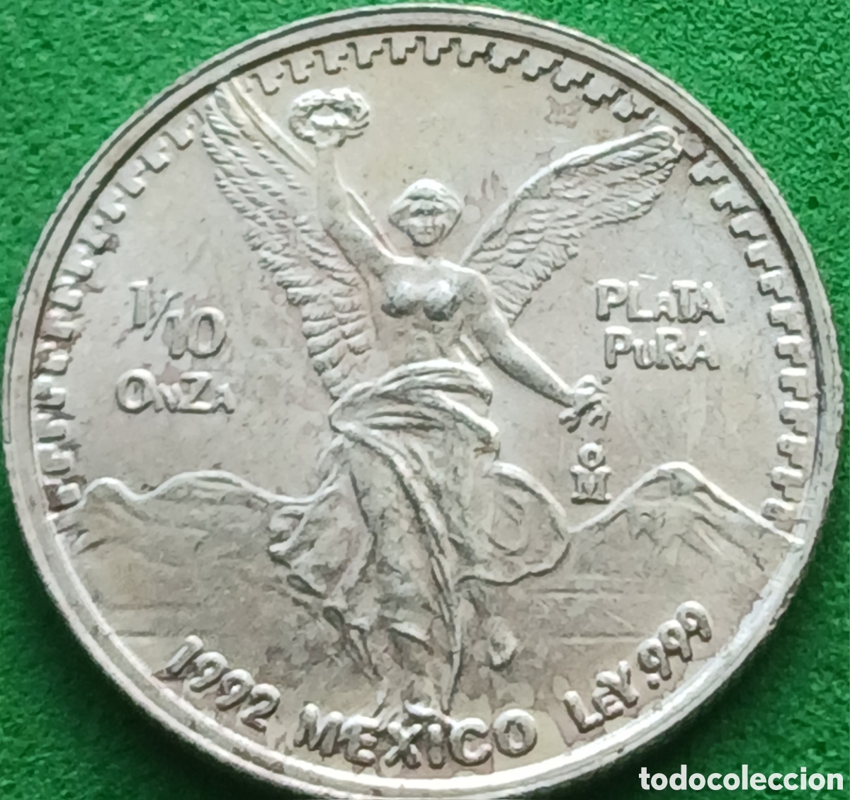 Monedas antiguas de Am&eacute;rica: M&eacute;xico 1/10 onza 1992 km#643 Libertad, plata 0.999