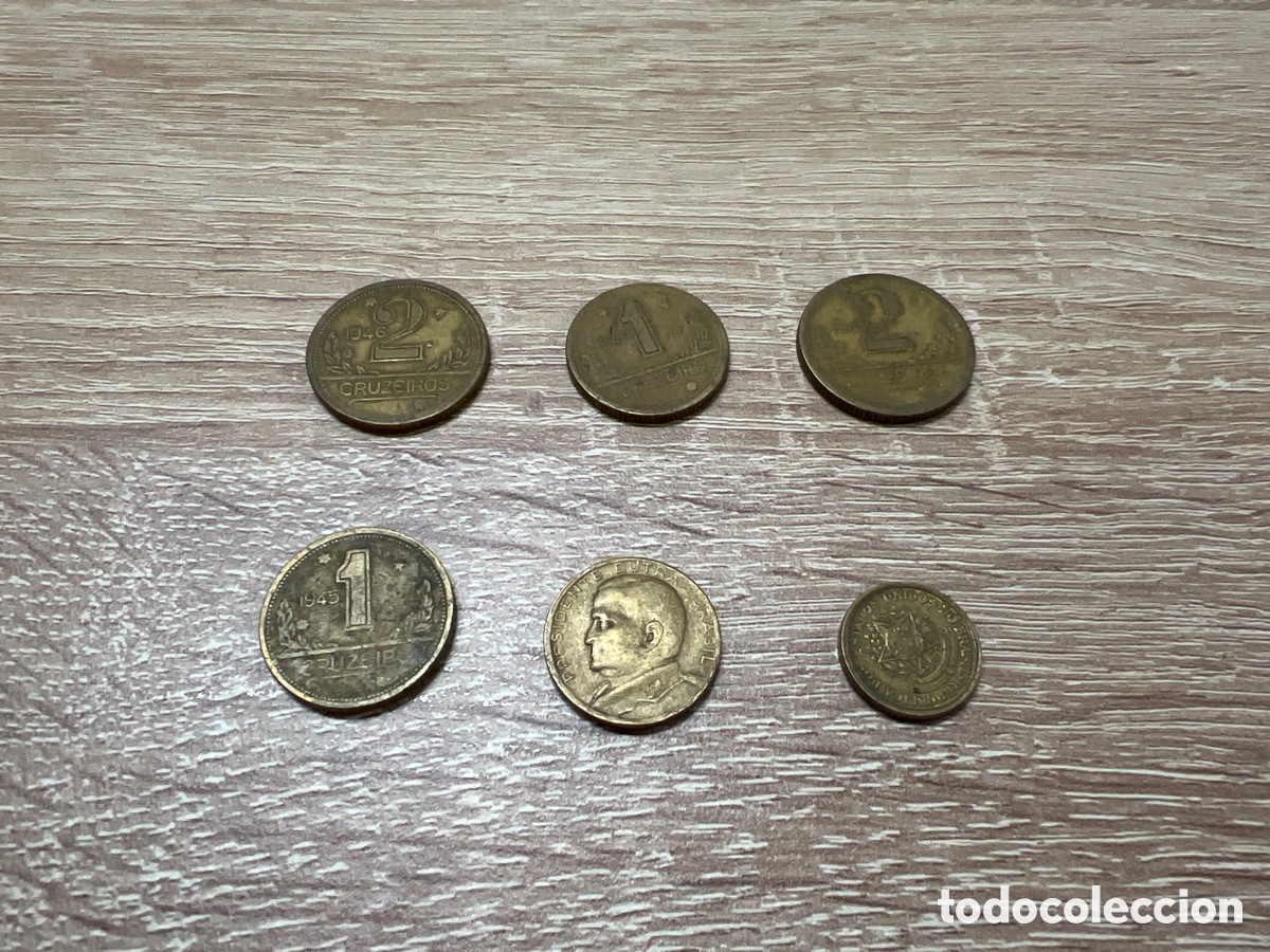 Monedas antiguas de Am&eacute;rica: LOTE DE 6 MONEDAS DE BRASIL - Foto 2