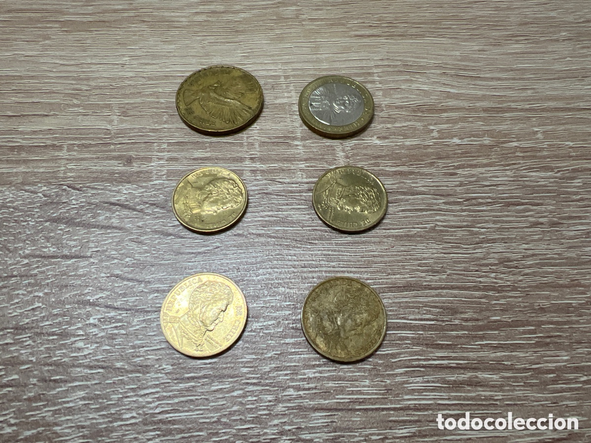 Monedas antiguas de Am&eacute;rica: LOTE DE 6 MONEDAS DE CHILE - Foto 2