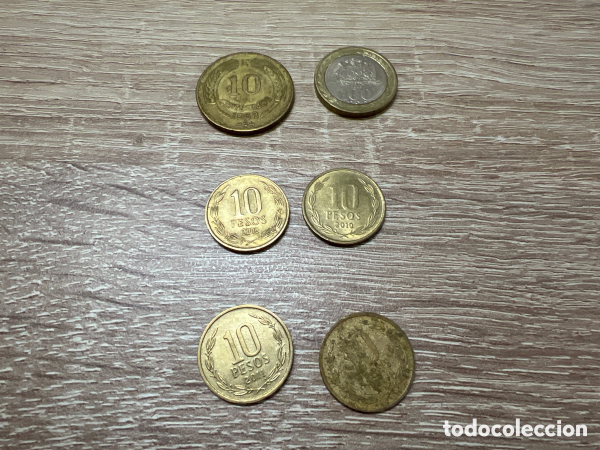 Monedas antiguas de Am&eacute;rica: LOTE DE 6 MONEDAS DE CHILE - Foto 1