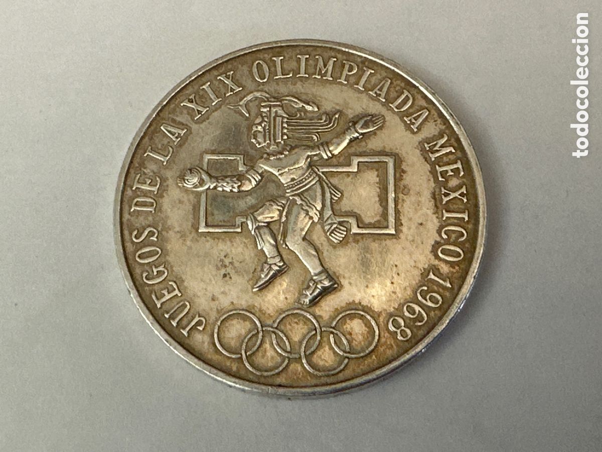 Monedas antiguas de Am&eacute;rica: Moneda 25 Pesos Moneda de Plata 1968 Juegos de la XIX Olimpiada M&eacute;xico Estados Unidos Mexicanos