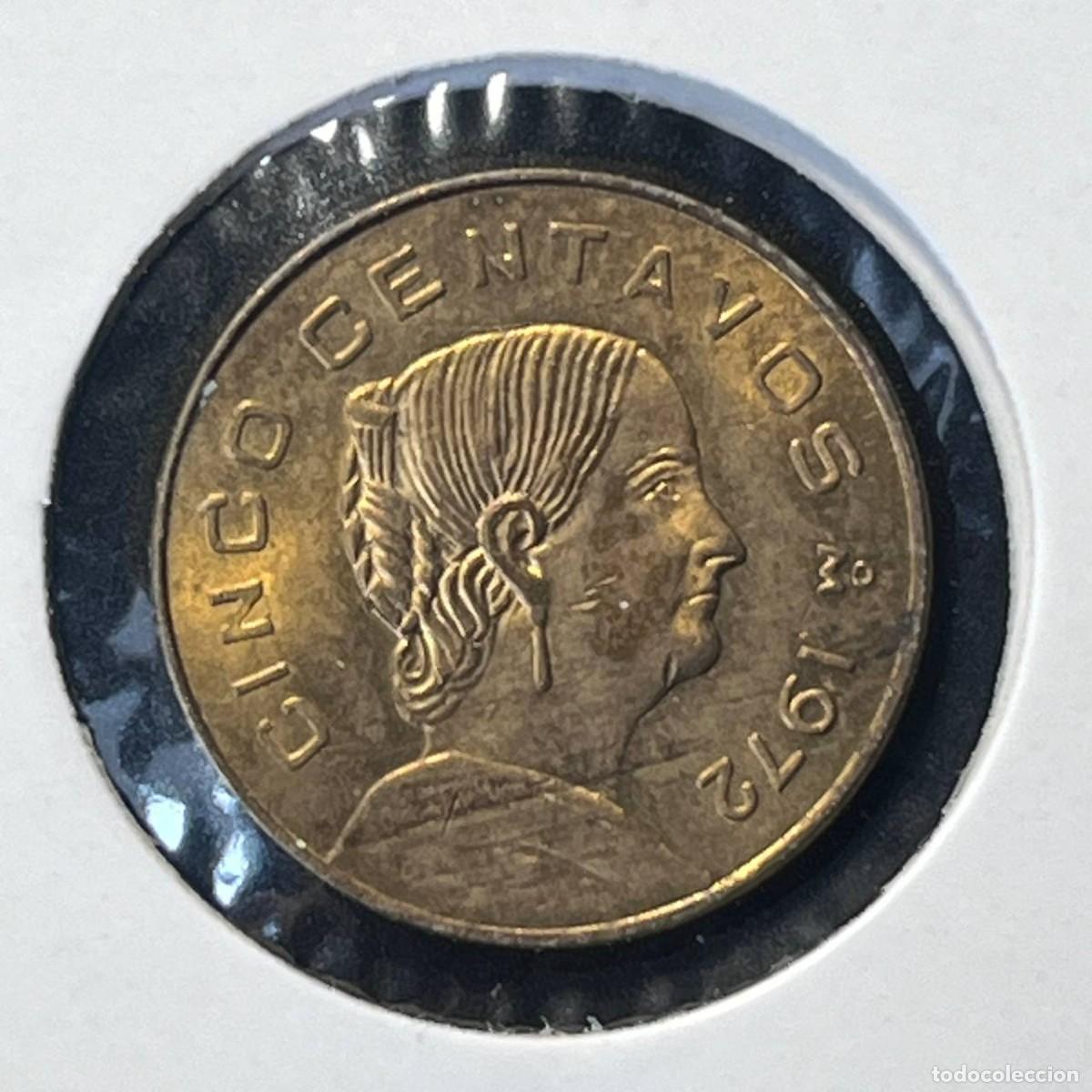 Monedas antiguas de Am&eacute;rica: MEXICO 5 CENTAVOS 1972 KM#427 (small type) - Foto 1