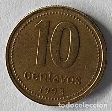 Monedas antiguas de Am&eacute;rica: ARGENTINA 10 centavos 1993 - Foto 2