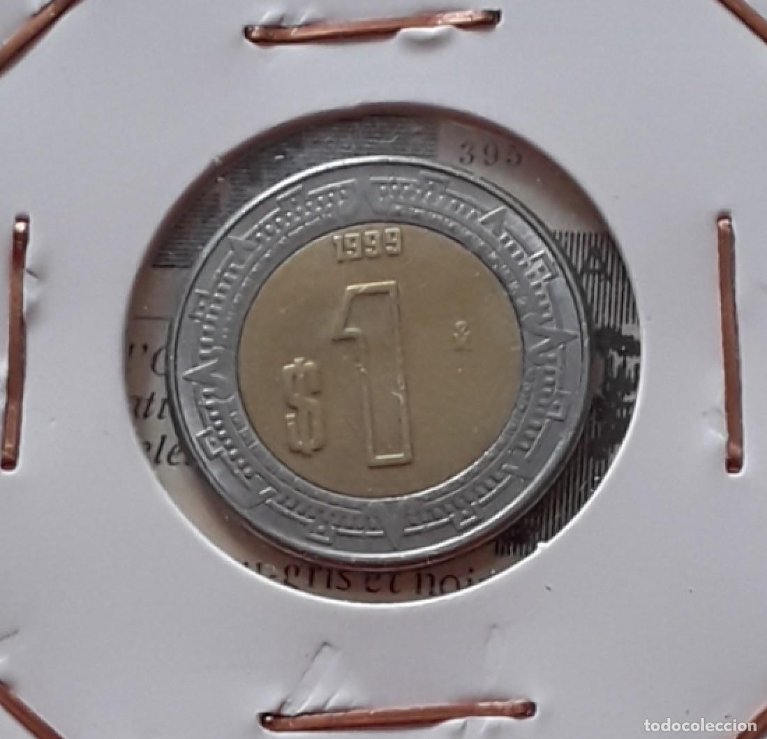 Alte M&uuml;nzen aus Amerika: Moneda bimet&aacute;lica de 1 Peso &ndash; M&eacute;xico 1999 | Peque&ntilde;a, valiente y muy mexicana