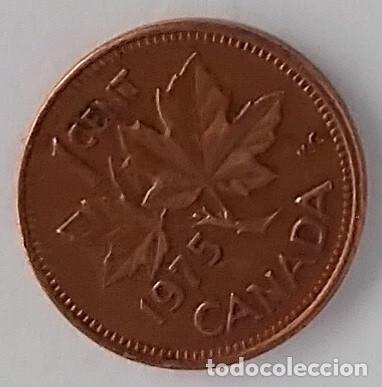 Monedas antiguas de Am&eacute;rica: CANADA 1 centavo 1975 - Foto 2
