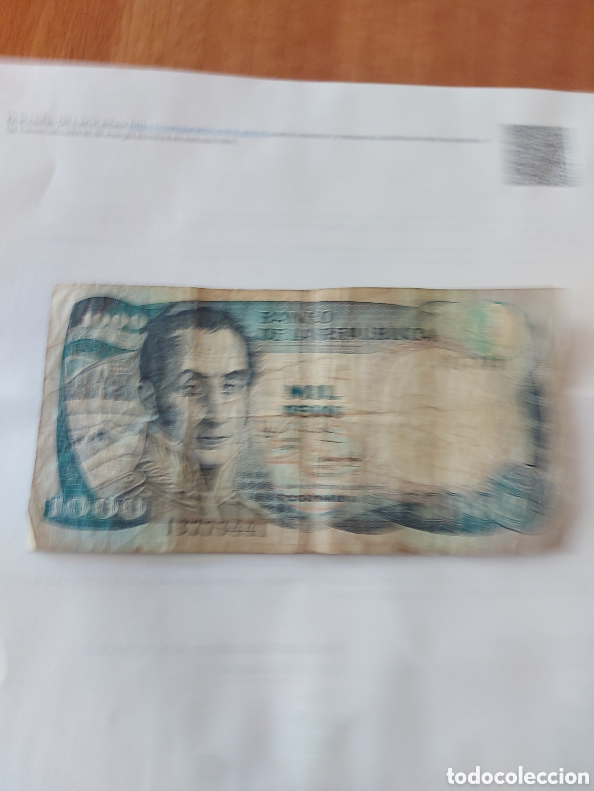 Monedas antiguas de Am&eacute;rica: Billete deR epublica deC