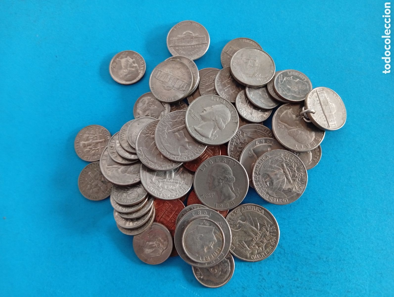 Monedas antiguas de Am&eacute;rica: Lote de 6,92 d&oacute;lares de Estados Unidos