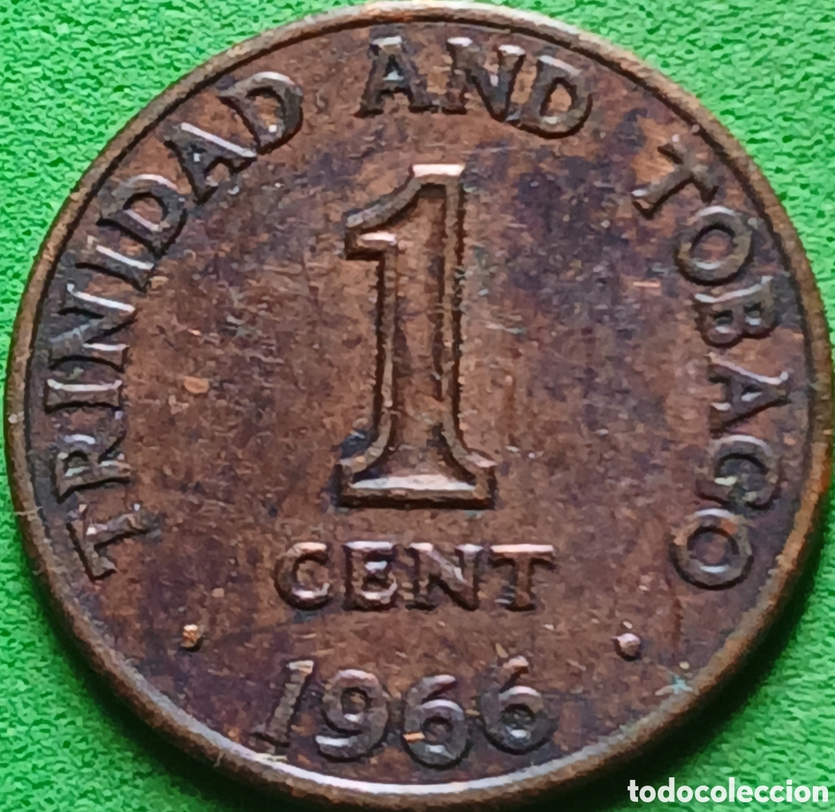 Monedas antiguas de Am&eacute;rica: Trinidad y Tobago 1 cent 1966 km#1