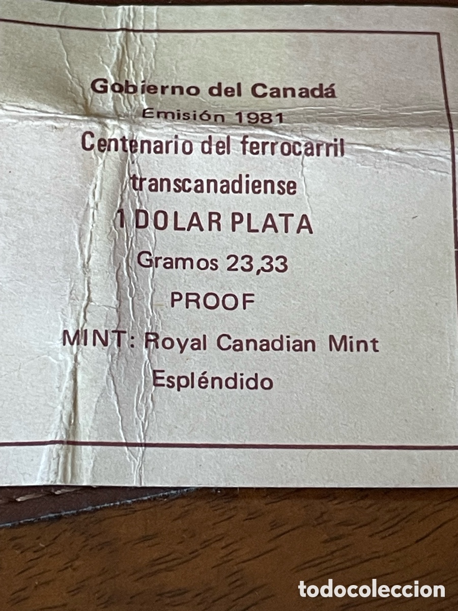 Monedas antiguas de Am&eacute;rica: Moneda PLATA 1 d&oacute;lar Canad&aacute; - Foto 2