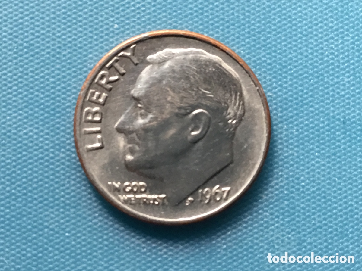 Monedas antiguas de Am&eacute;rica: 41 (EEUU,,10 Cent, 1967 en muy buen estado